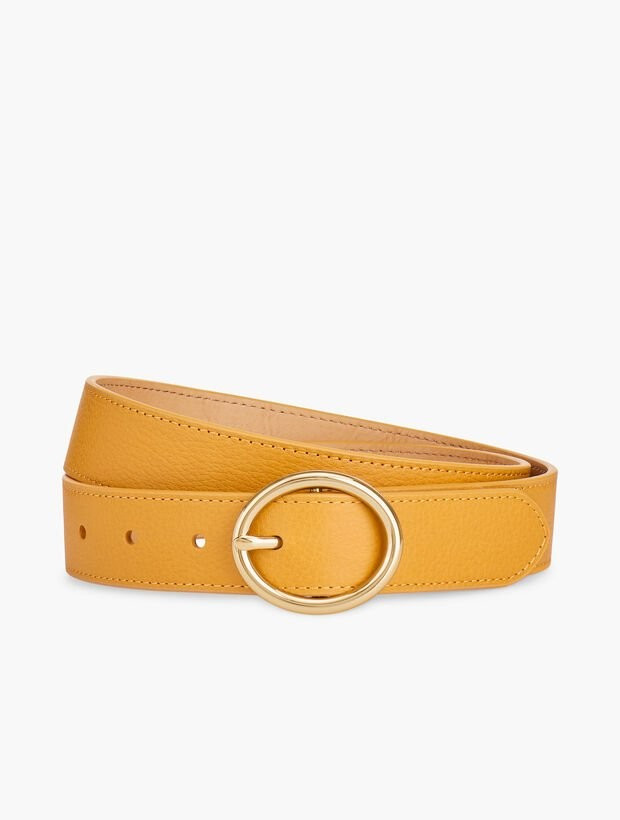 Soft Pebbled Leather Belt | Talbots