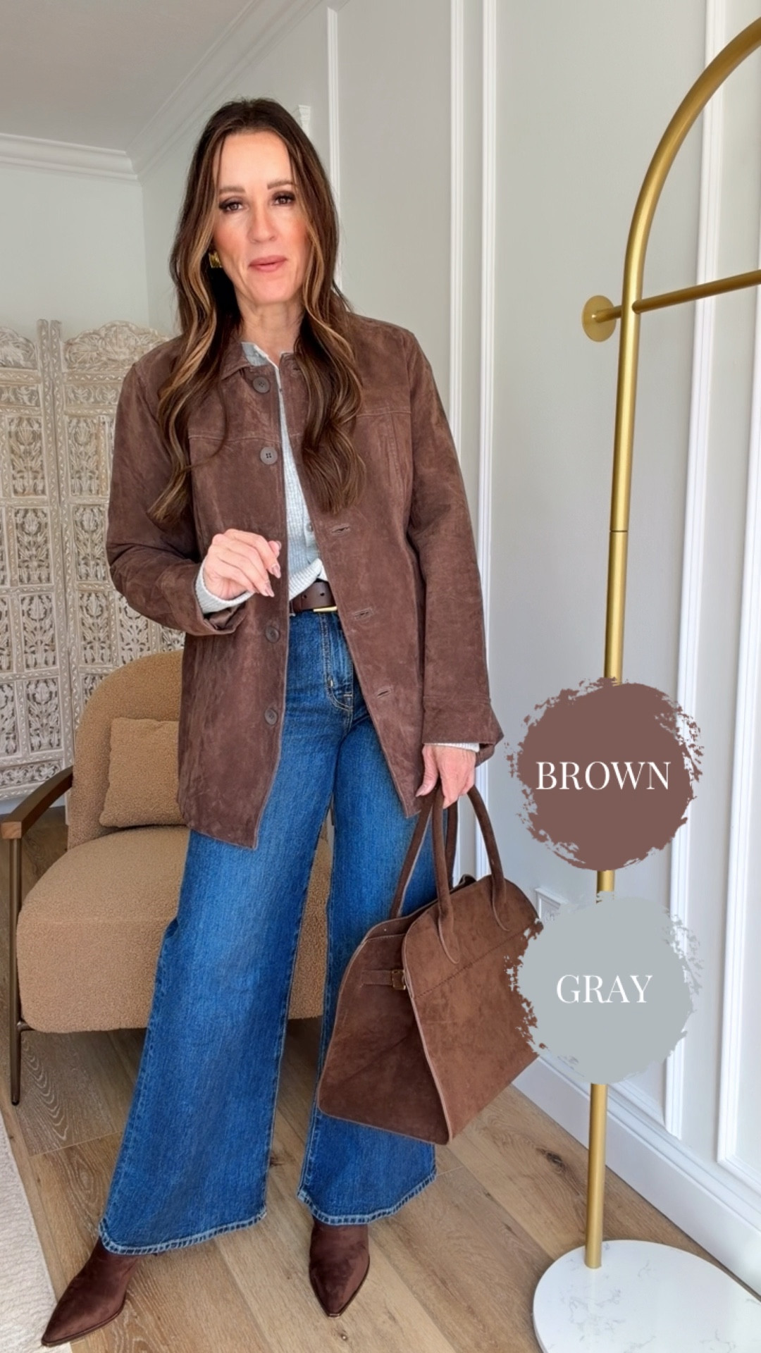 One of my favorite color combos for winter, chocolate brown and gray! 

Sizing:
Suede jacket-size up. In a large
Jeans-Nordstrom. TTS, in 6
Cardigan-small, linked options 

elevated casual | outfit idea | winter outfit 



#LTKootd #LTKOver40 #LTKgrwm