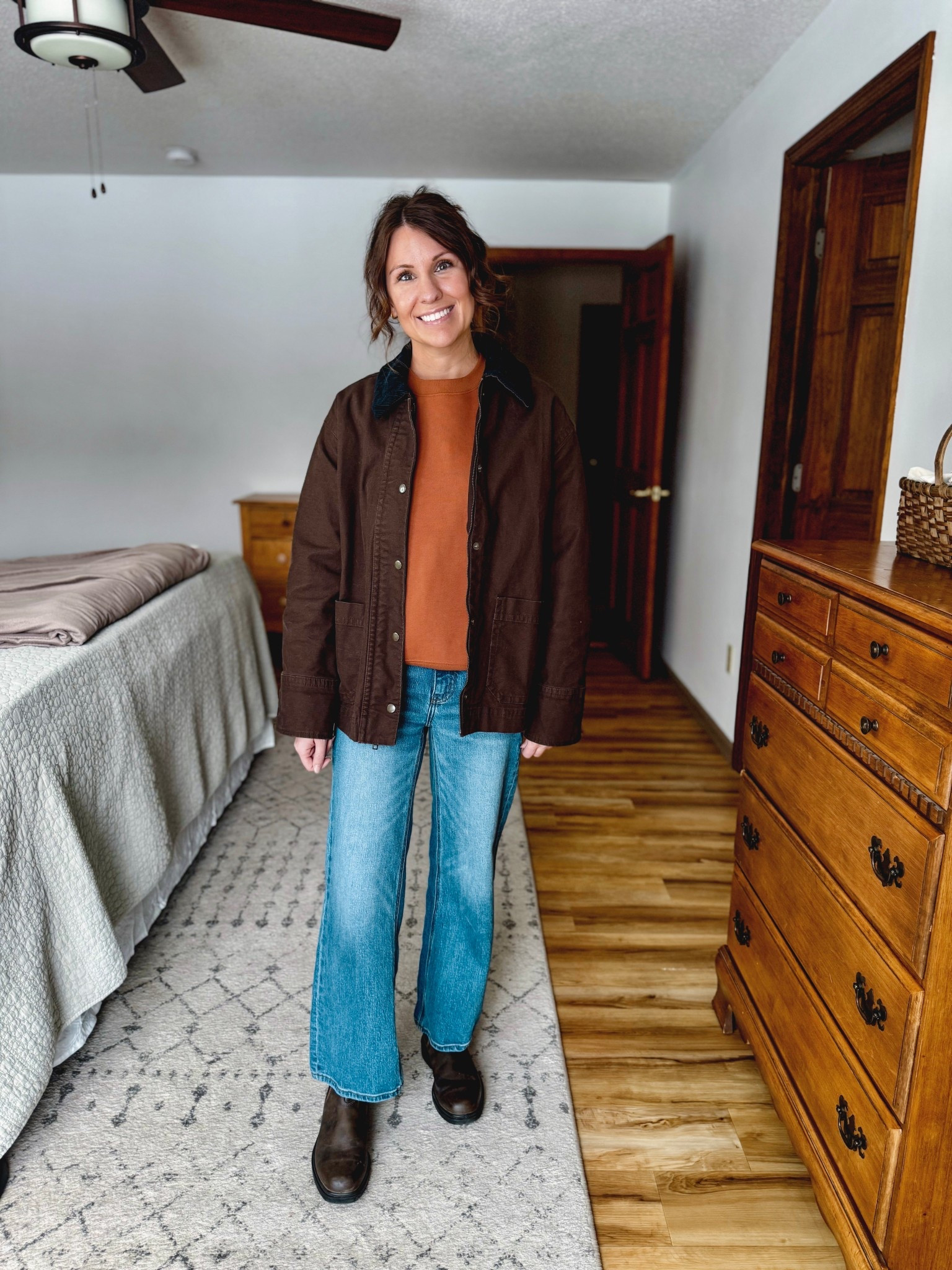 Wearing small in my tee, xs in my crewneck, xs in my jacket (mostly sold out—linked similar options!) and 24 in the 26” inseam in my jeans. My blundstone boots fit true to size at size 6 and I also linked a similar option. 



#LTKPetite #LTKgrwm #LTKFindsUnder100