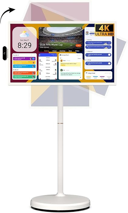 ApoloSign 32 Inch 4K UHD Smart Portable TV on Wheels, Android 16 EDLA Certified, 256GB Storage, B... | Amazon (US)