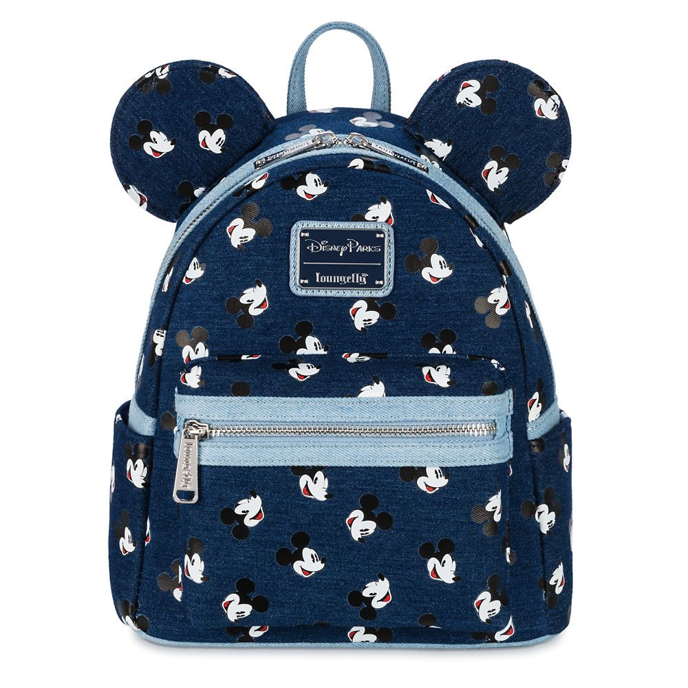 Mickey Mouse Denim Loungefly Mini Backpack | Disney Store