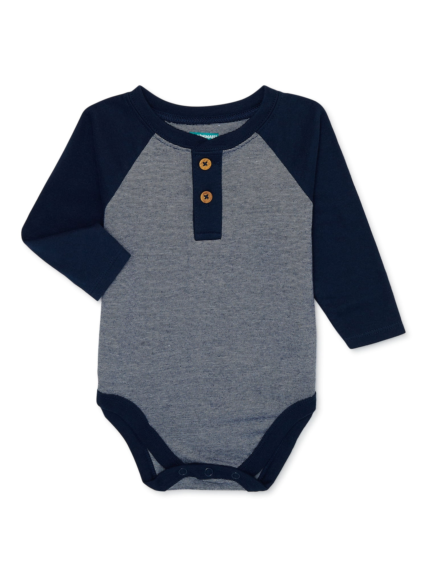 Garanimals Baby Boy Long Sleeve Raglan Bodysuit, Sizes 0-24 Months | Walmart (US)