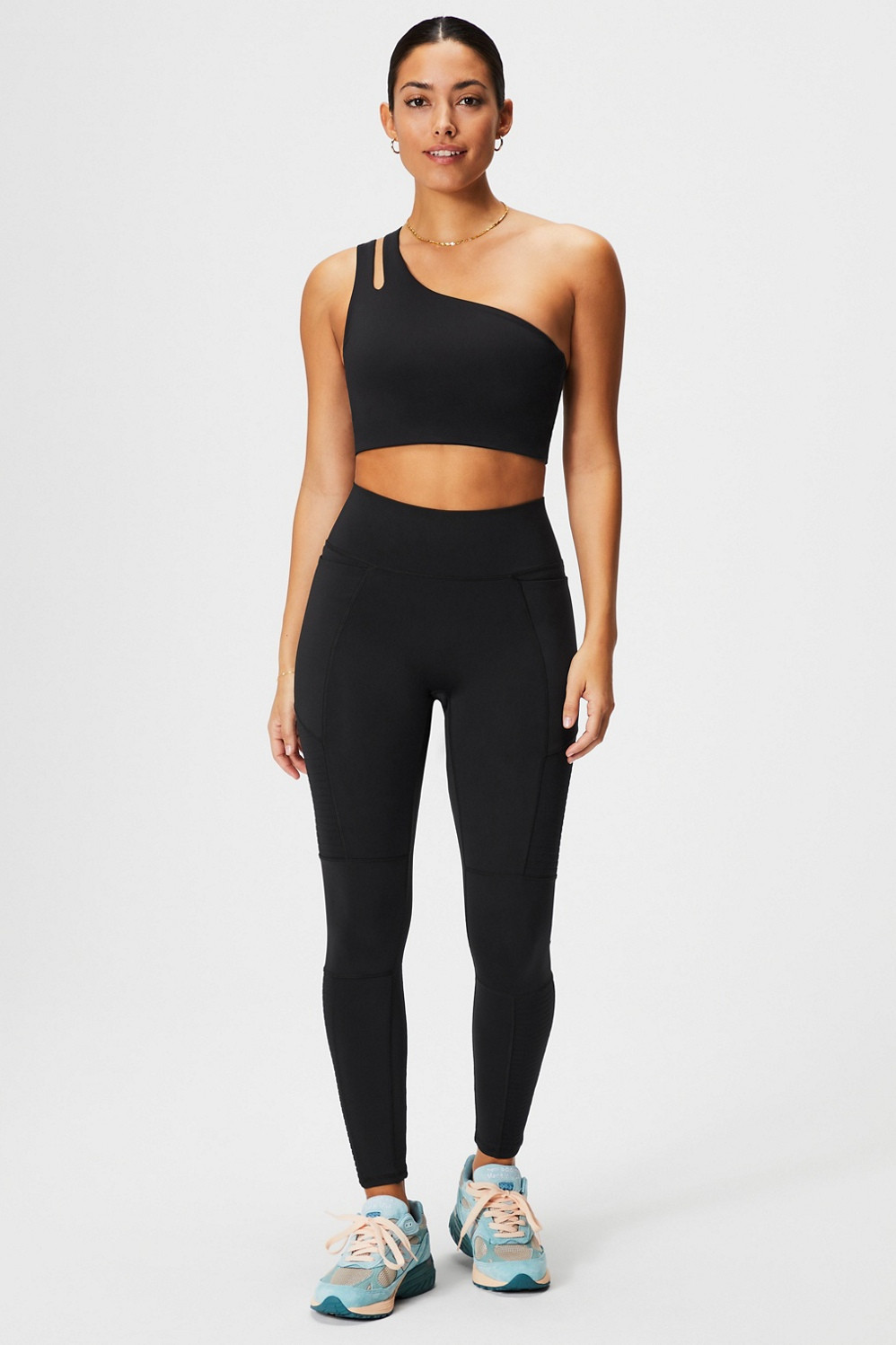 Asymmetrical Double Strap Midi Bra | Fabletics