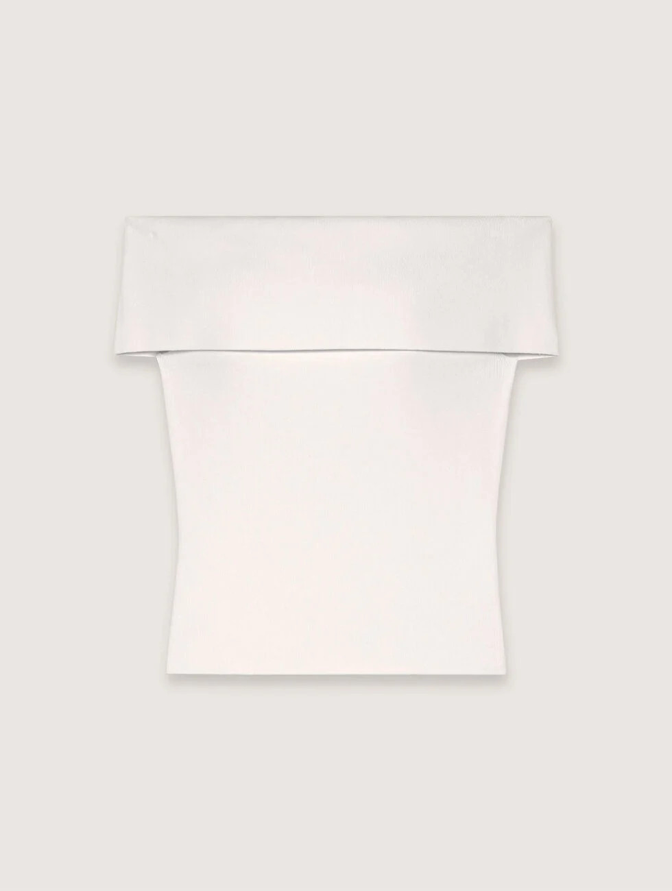 Rib knit bardot-neck top | Maje US | Maje US