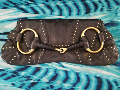 Gucci Tom Ford Black Leather  Horsebit Clutch Bag ! RARE LIMITED EDITION   | eBay | eBay US