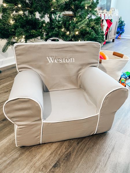 Weston’s little chair from his grandparents for Christmas 🤍🎄 He loves it and it comes in tons of colors, designs and other sizes based on age! I love that it’s personalized too 🥰
.
.
.


#LTKkids #LTKHoliday #LTKGiftGuide