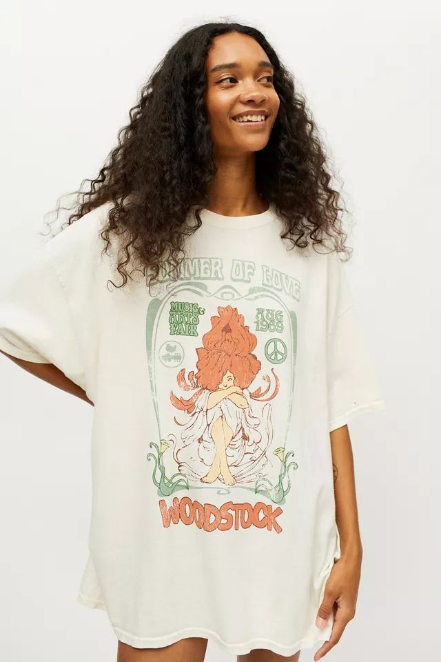 Summer Of Love Woodstock T-Shirt Dress | Urban Outfitters (US and RoW)