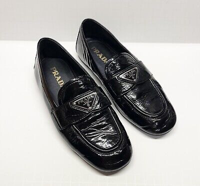 Prada Patent Leather Loafers Black Women’s Size 37 | eBay US