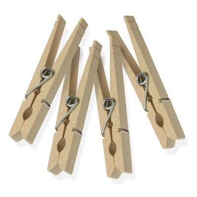 50pk Clothespins Light Brown - Room Essentials™: Wooden Clothing Pins, Hardwood, 3.25" Length, 50 Count | Target