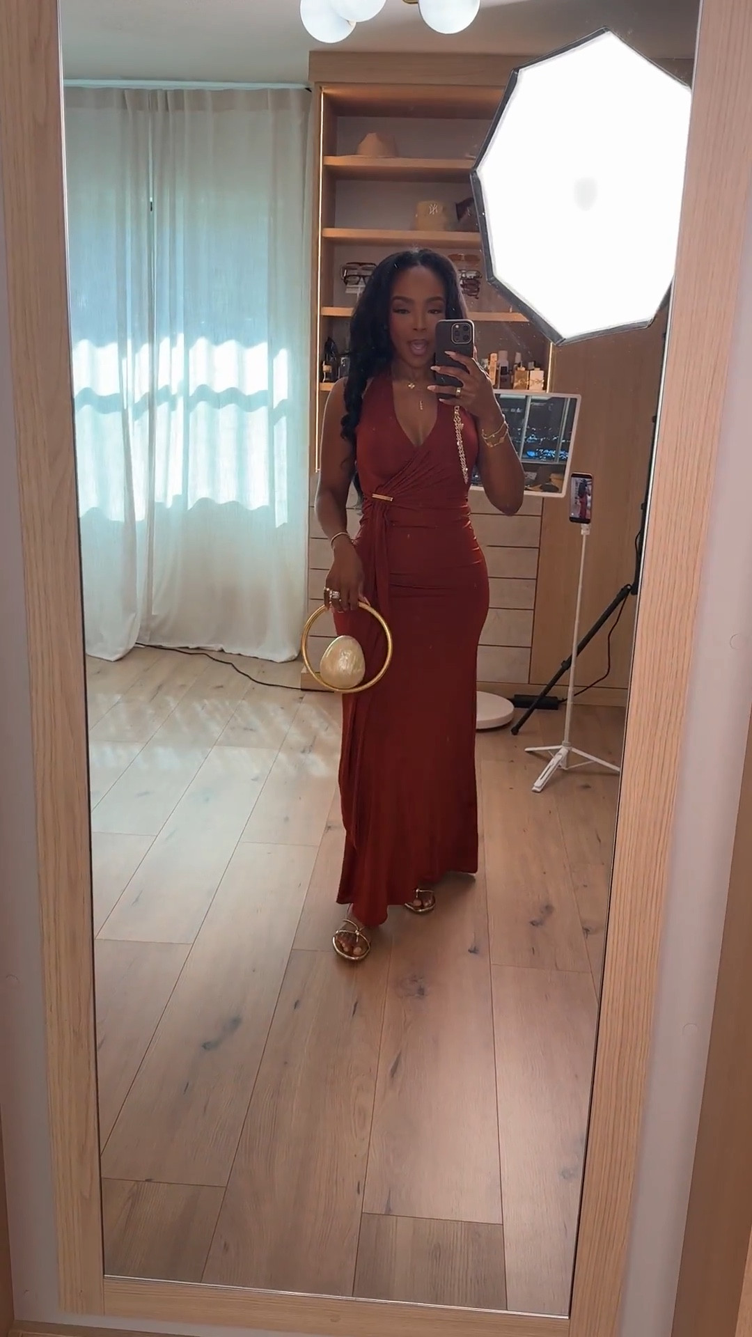 Scroll to shop this elegant rust-toned wrap dress that’s both flattering and timeless. The draped waist detail and soft flowing silhouette create a beautiful shape while the rich color makes it feel effortlessly elevated.

Perfect for vacation dinners, date nights, summer events, weddings, and evening outings.

5'4" | 138 lbs | 34D bust | 27" waist | 40" hips



#LTKSpringSale #LTKvlog #LTKootd