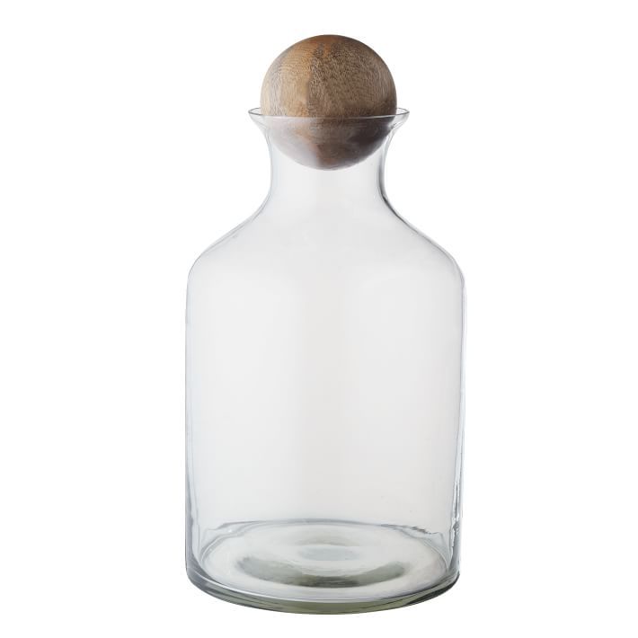 Glass Decanter with Wood Stopper | West Elm (US)