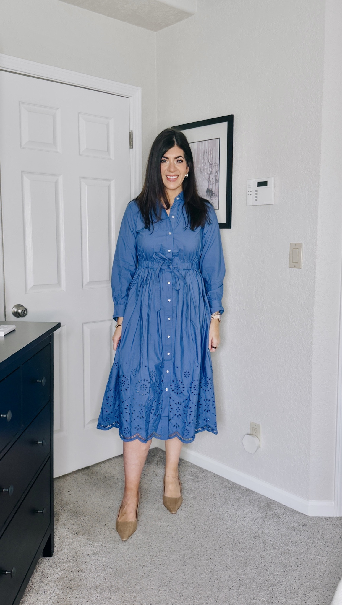 Workwear under $50
In a medium eyelet dress 

#LTKMidsize #LTKWorkwear #LTKSaleAlert