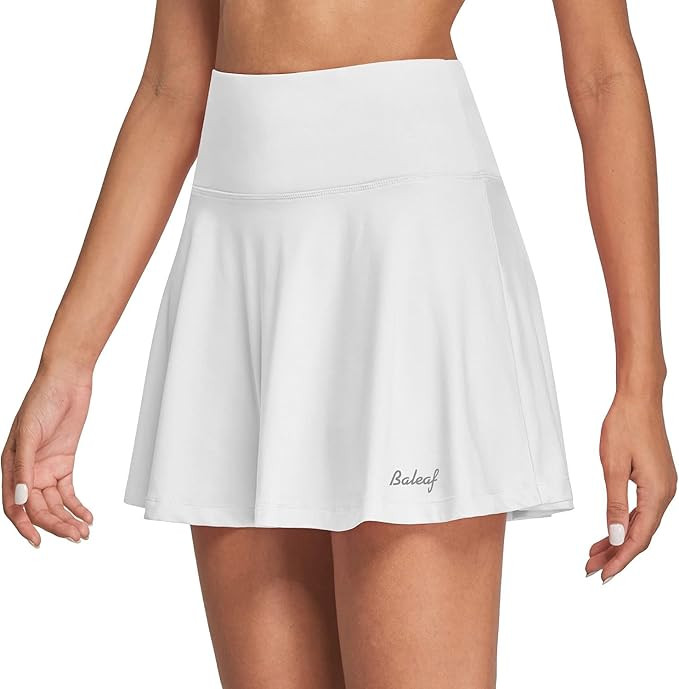 BALEAF Women's High Waisted Tennis Skirt Golf Active Sport Running Skorts Skirts Ball Pockets | Amazon (US)