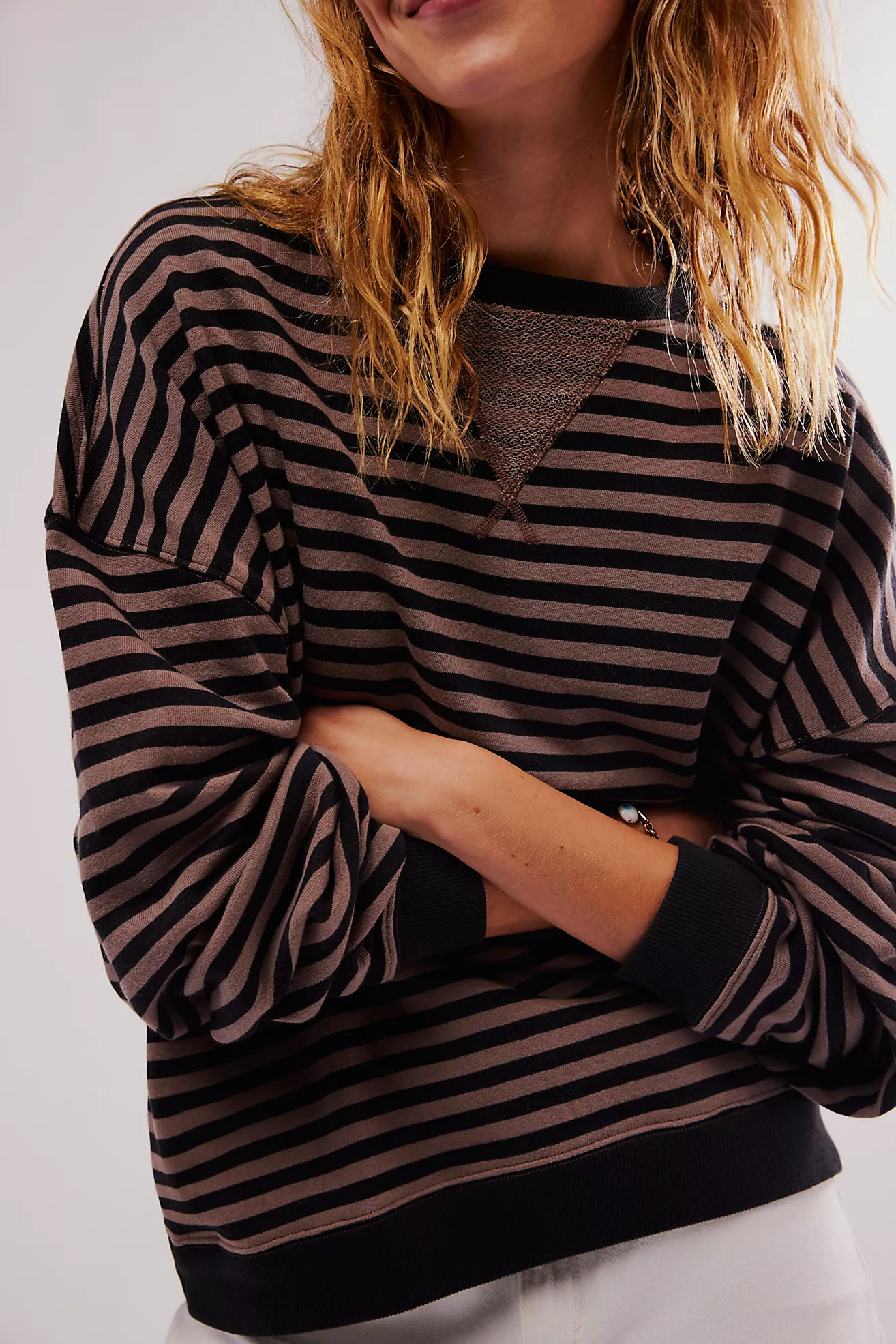 Classic Striped Oversized Crewneck | Free People (Global - UK&FR Excluded)