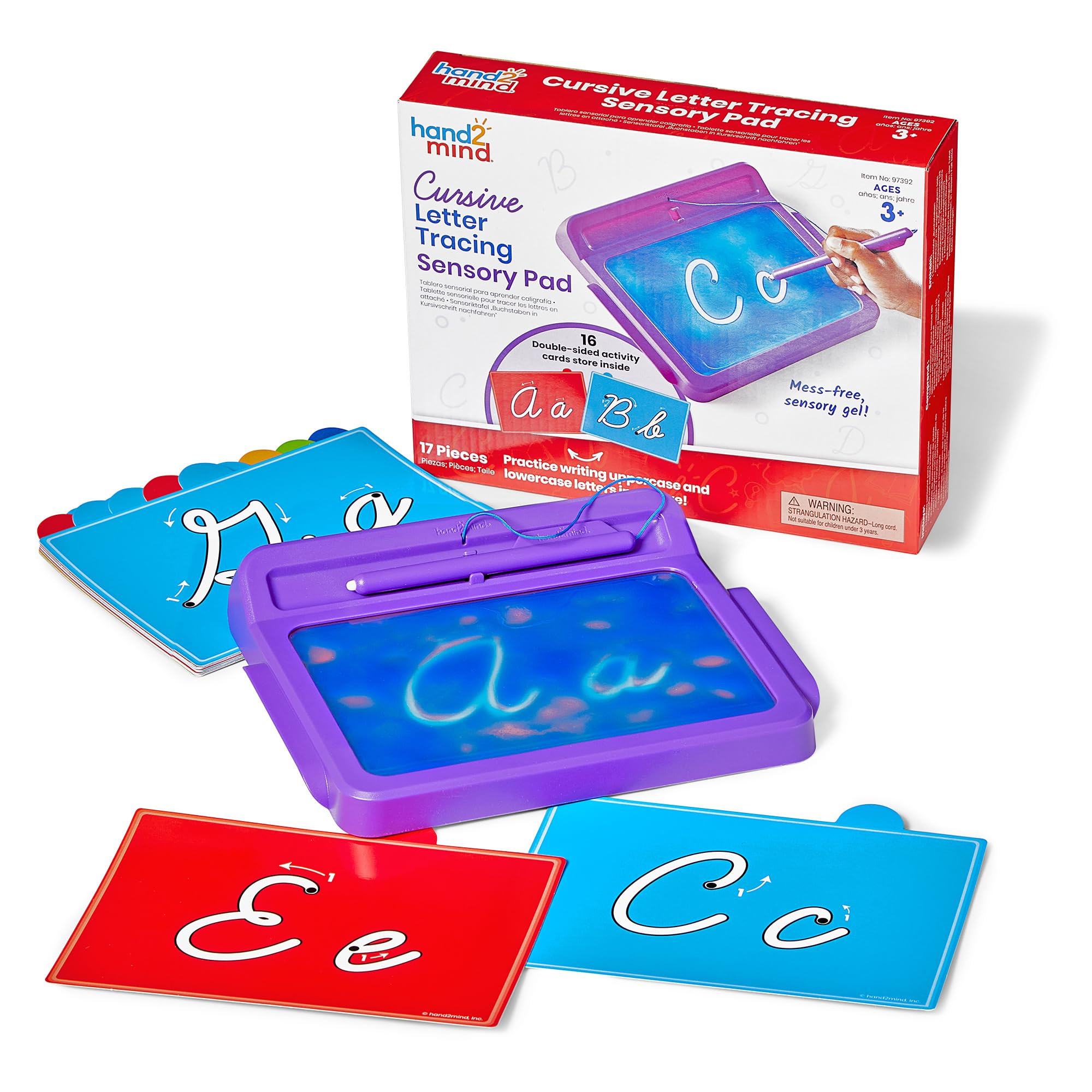 hand2mind Cursive Letter Tracing Sensory Pad, Reusable Handwriting Practice for Kids, Cursive Alp... | Amazon (US)