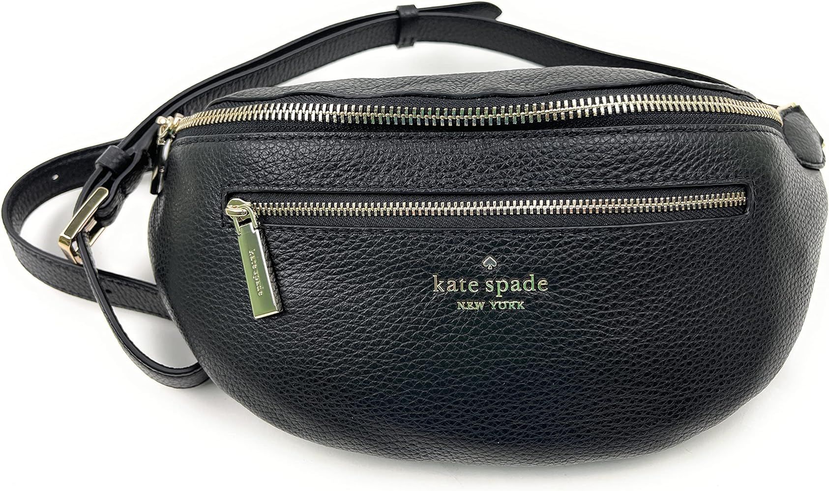Kate Spade New York Leila Pebble Leather Belt Bag (Black) | Amazon (US)