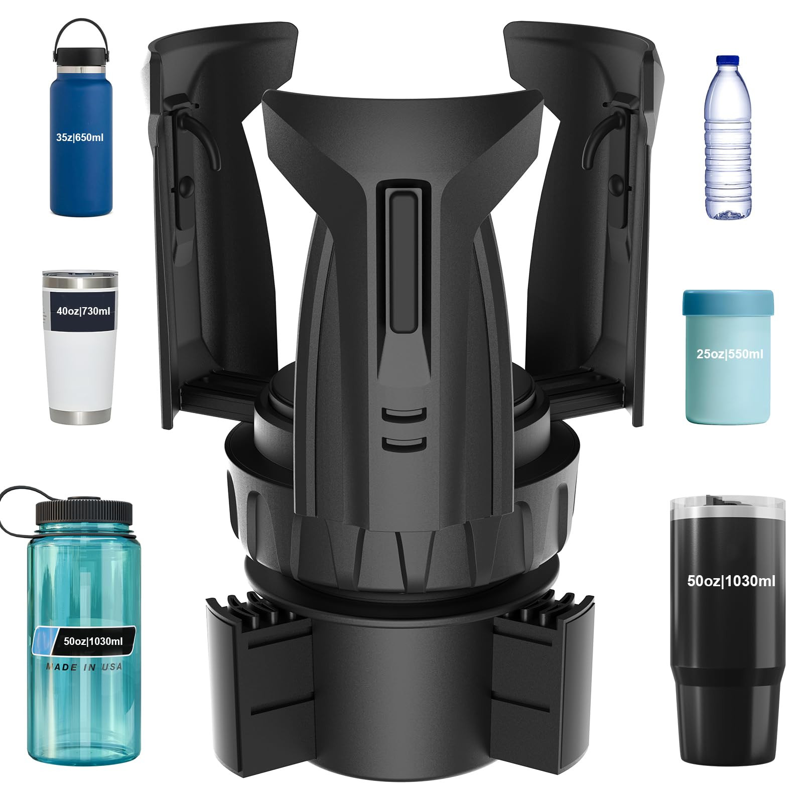 Automatic Car Cup Holder Expander, Large Water Bottles Holder for Yeti, Hydro Flask, Nalgene, Sta... | Amazon (US)