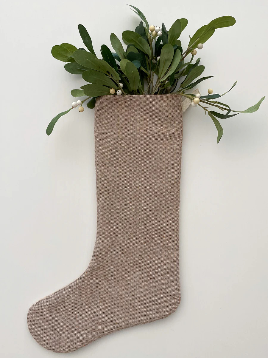 Canyon Red | Small Minimal Christmas Stocking | Hackner Home (US)