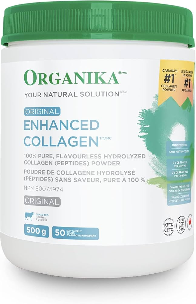 Organika Enhanced Collagen Peptides Protein Powder For Healthy Hair, Skin, Nails, Joints - Hydrol... | Amazon (CA)