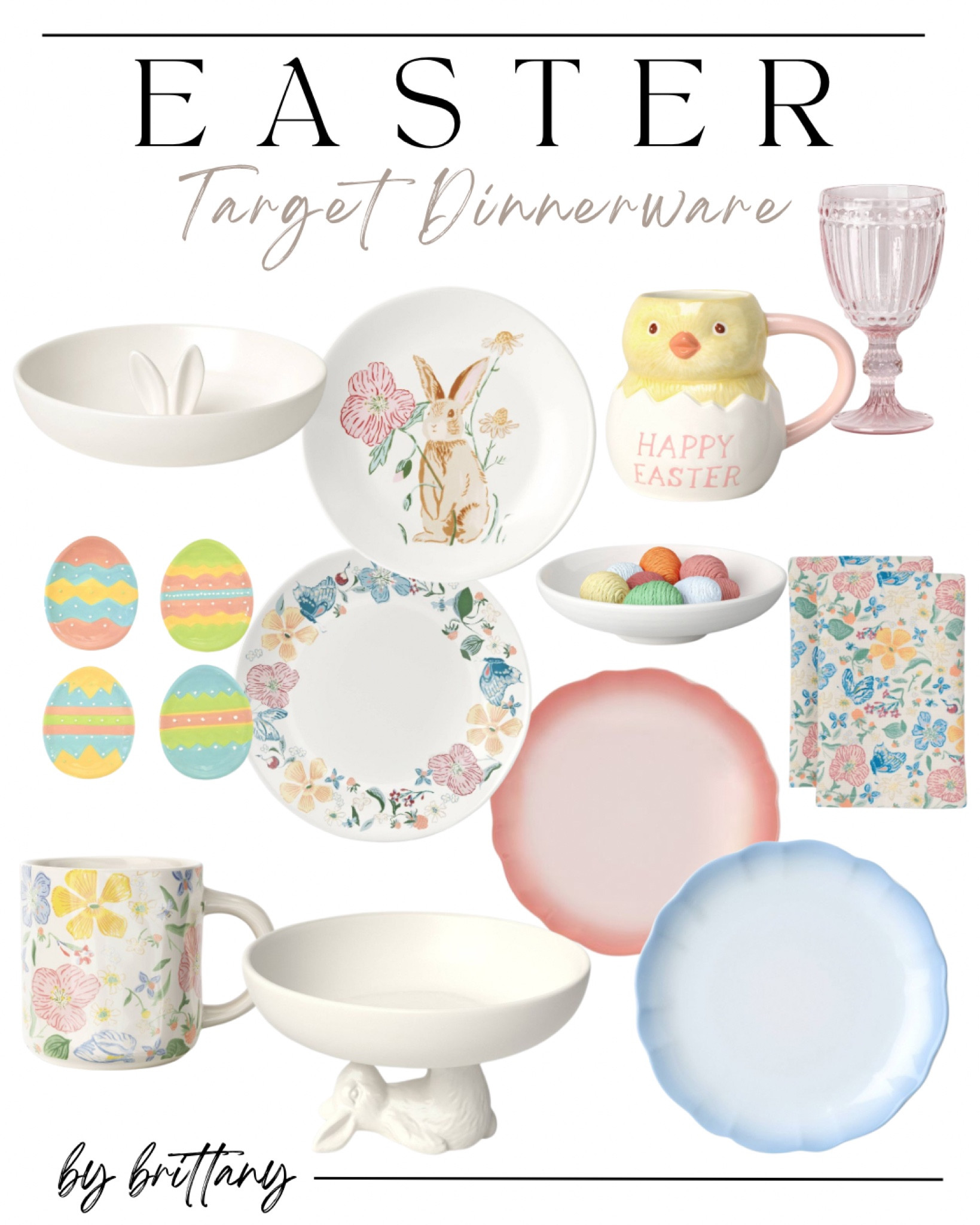 The cutest Easter dinnerware from Target is on the shelves and ready for you to buy! I love these pastels and whimsical designs. Easter & Springtime always gives me so much joy and excitement. The turning the the season, flowers sprouting, and warmer longer days ahead gives a breath of fresh air. 💛🩷🩵🤍