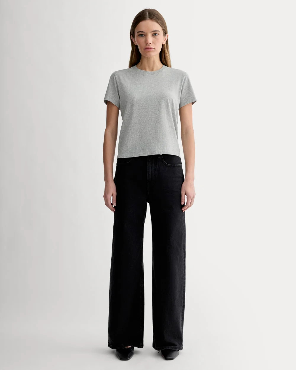 The Box-Cut Tee in Essential Cotton | White | No Pocket | Everlane