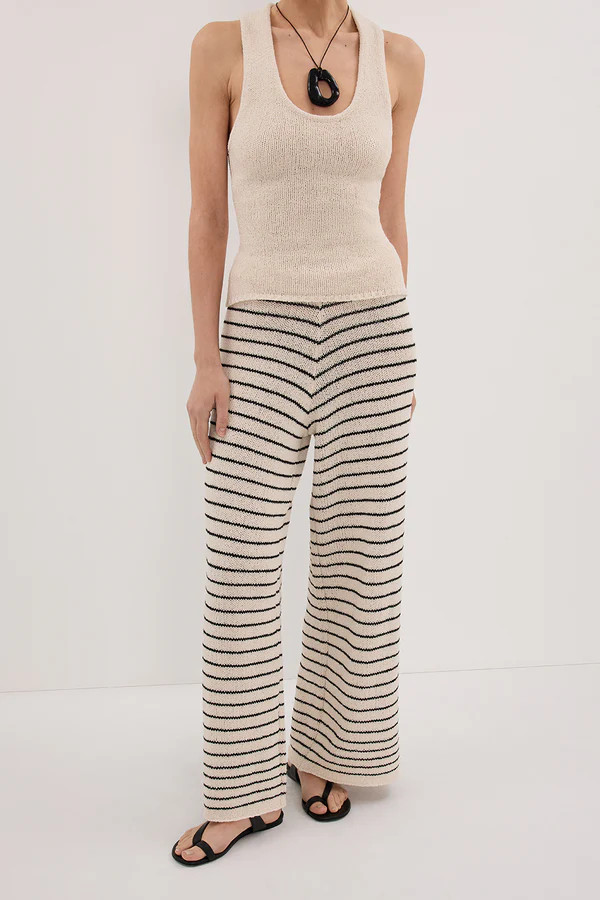 ASPEN SANDSTONE STRIPE KNIT PANT | DISSH
