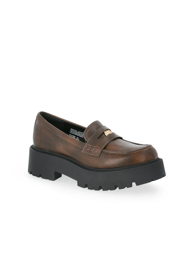 Madden NYC Women's Platform Lug Sole Coin Loafers | Walmart (US)