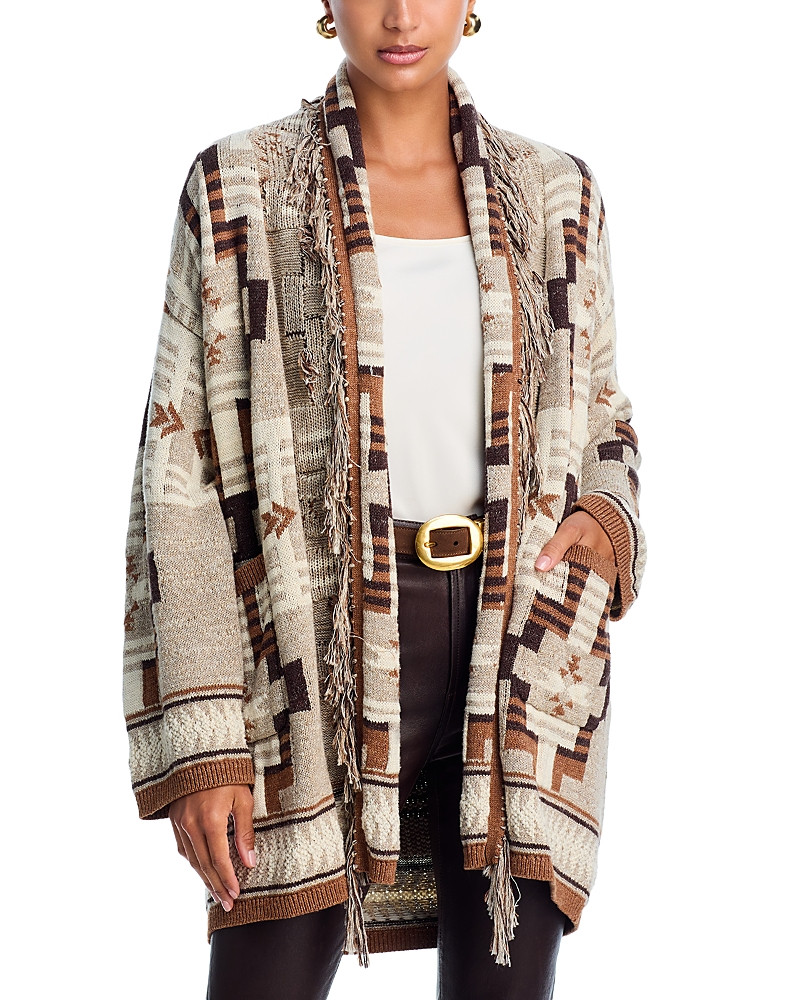 L'Agence Jair Jacquard Fringe Cardigan | Bloomingdale's (US)