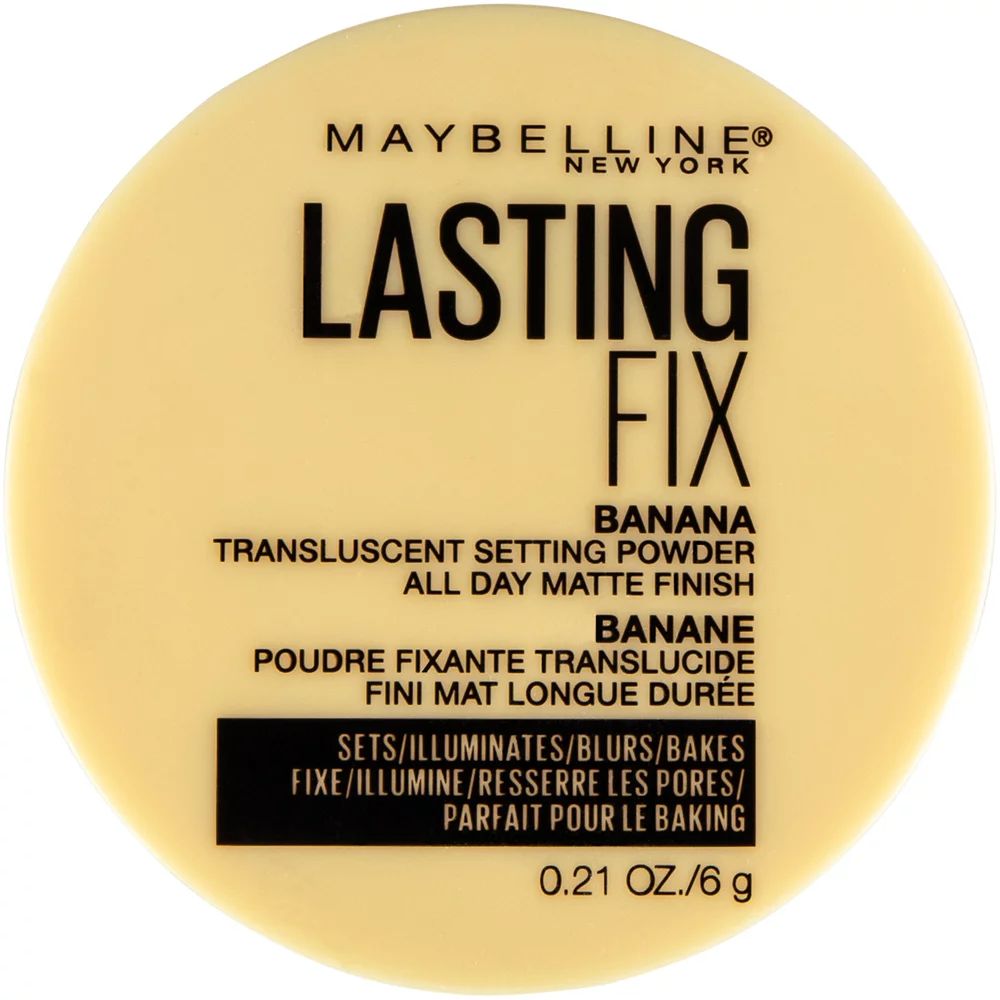 Maybelline Lasting Fix Banana Powder, Loose Setting Powder Makeup, Banana, 0.21 oz. | Walmart (US)