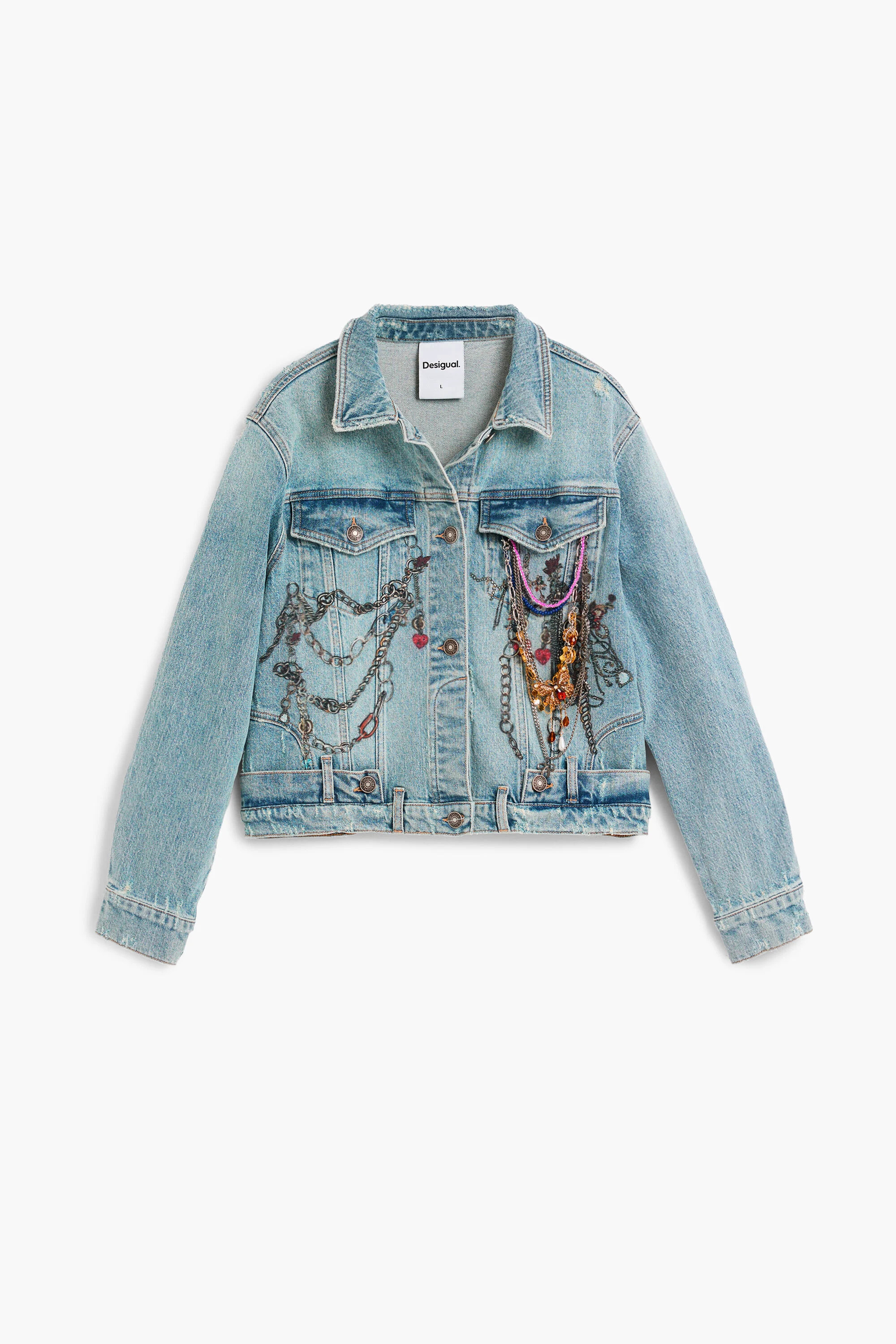 Printed denim jacket blue Women's I Desigual.com | Desigual USA,CA