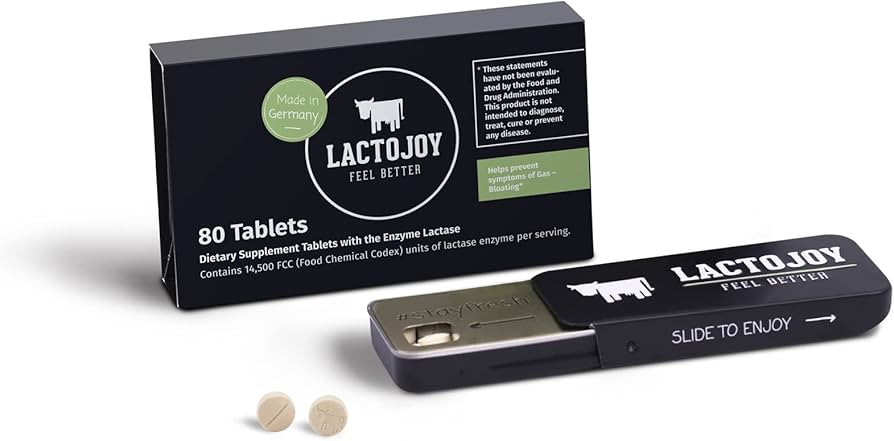 LactoJoy Lactase Pills I 80 Pieces I Powerful Lactase Enzymes for Lactose Intolerance I Ultra Pur... | Amazon (US)