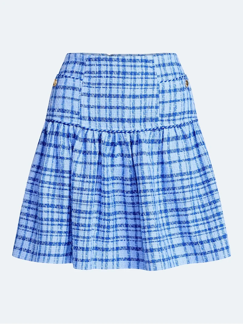 Free Assembly Women's and Women's Plus Drop Waist Tweed Mini Skirt, Sizes 0-22 | Walmart (US)