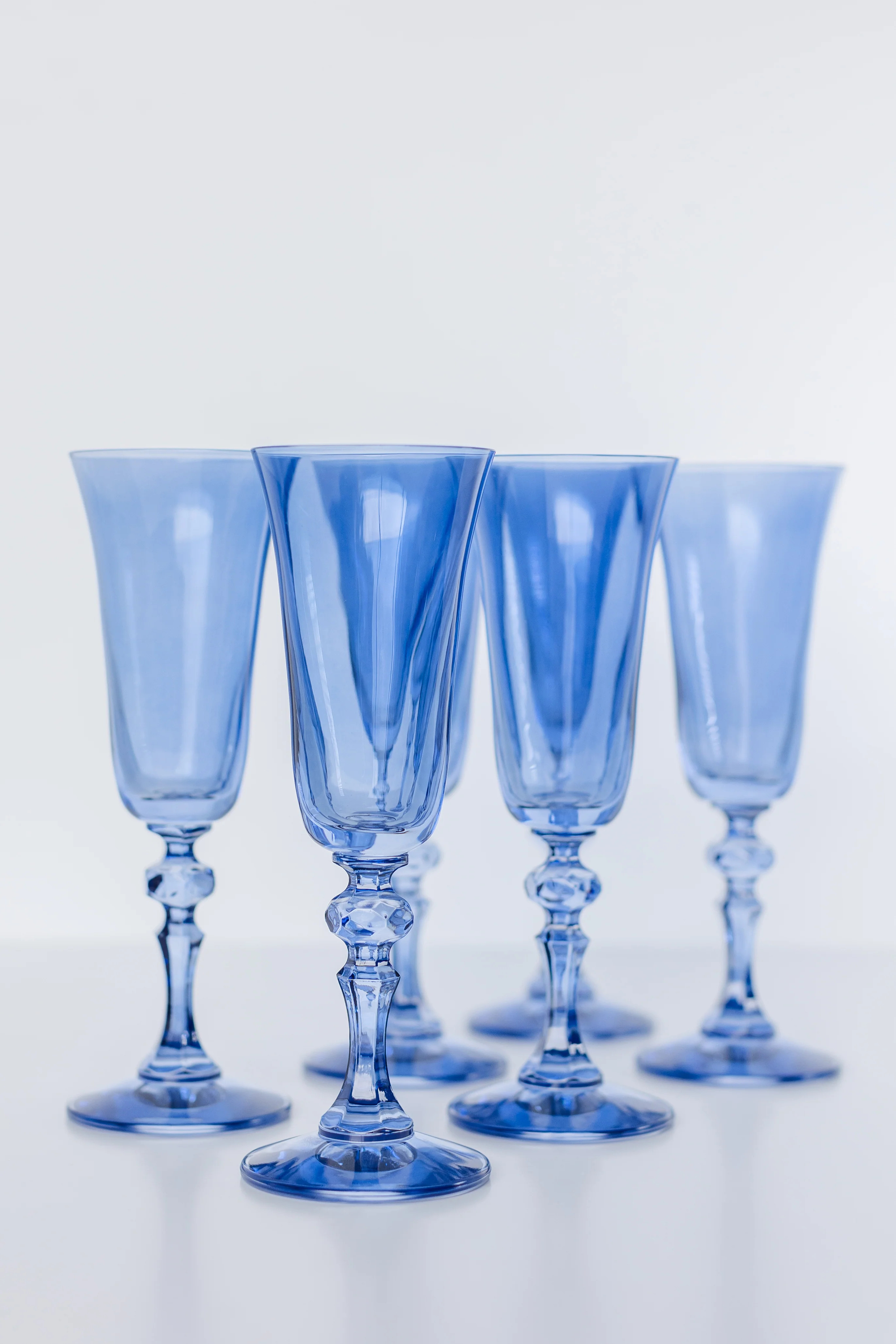 Estelle Colored Regal Flute - Set of 6 {Cobalt Blue} | Estelle Colored Glass