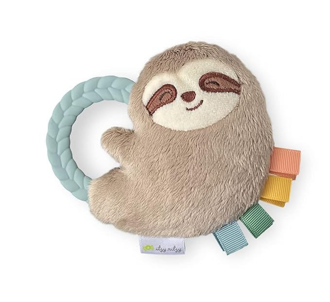 Itzy Ritzy - Ritzy Rattle Pal with Teether - Baby Teething Toy Features A Minky Plush Character, ... | Amazon (US)