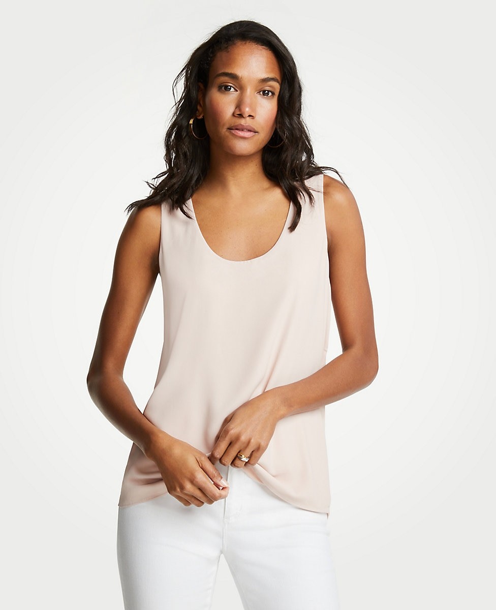 Mixed Jersey Tank | Ann Taylor (US)