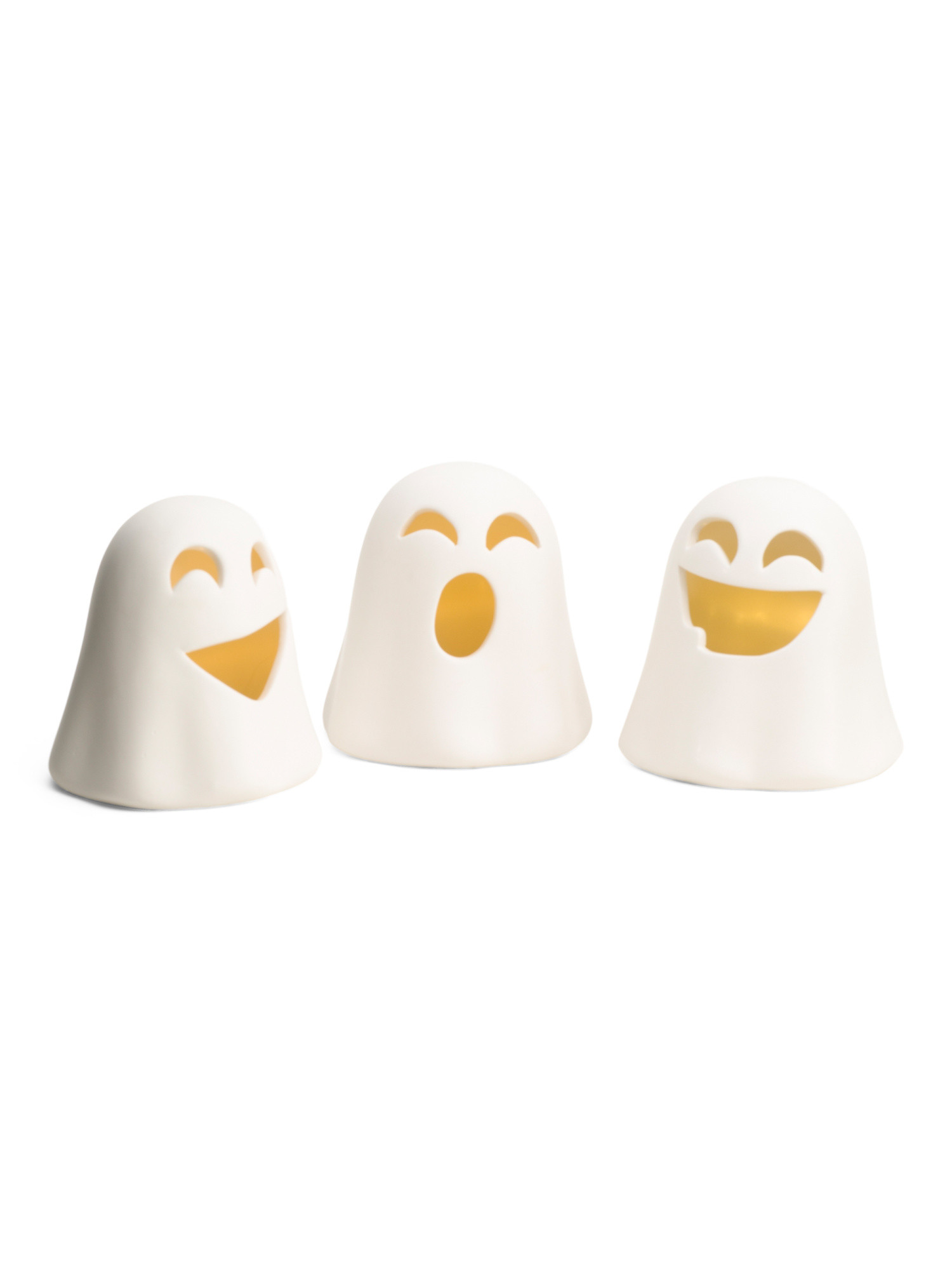 Set Of 3 Led Ceramic Ghosts | Marshalls