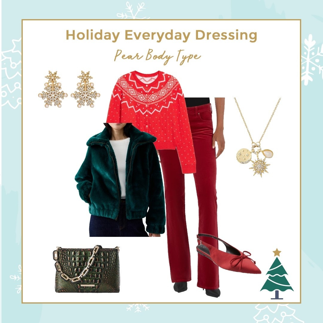 Be holiday ready with this outfit idea for Pear Body Types 🎄❤️🎄 and shop my complete FREE Holiday Fashion Guide here:
https://members.adoreyourwardrobe.com/holiday/2025-holiday-guide/

#LTKSeasonal #LTKSaleAlert #LTKHoliday