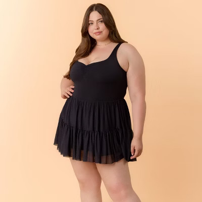 Blogilates Women's Sweetheart Ballerina Dress - Black 3X | Target