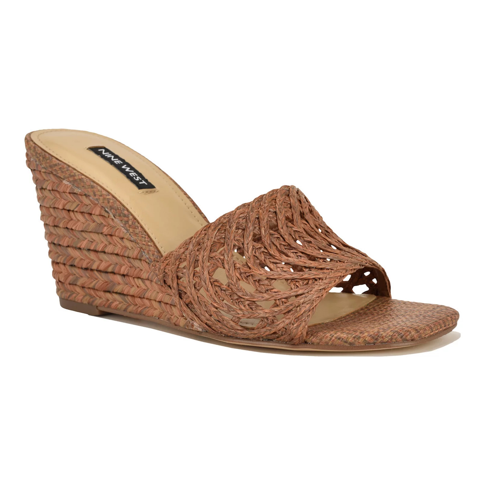 Nine West Nimma Women's Slip-On Wedge Sandals Square Toe | Kohl's