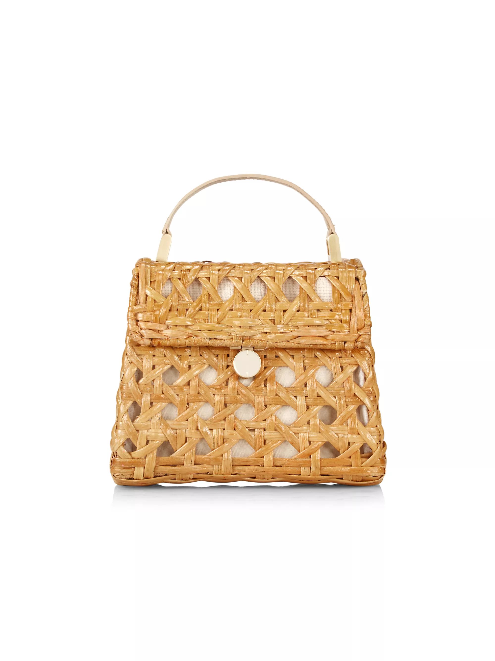 Sybil Rattan & Leather Crossbody Bag | Saks Fifth Avenue