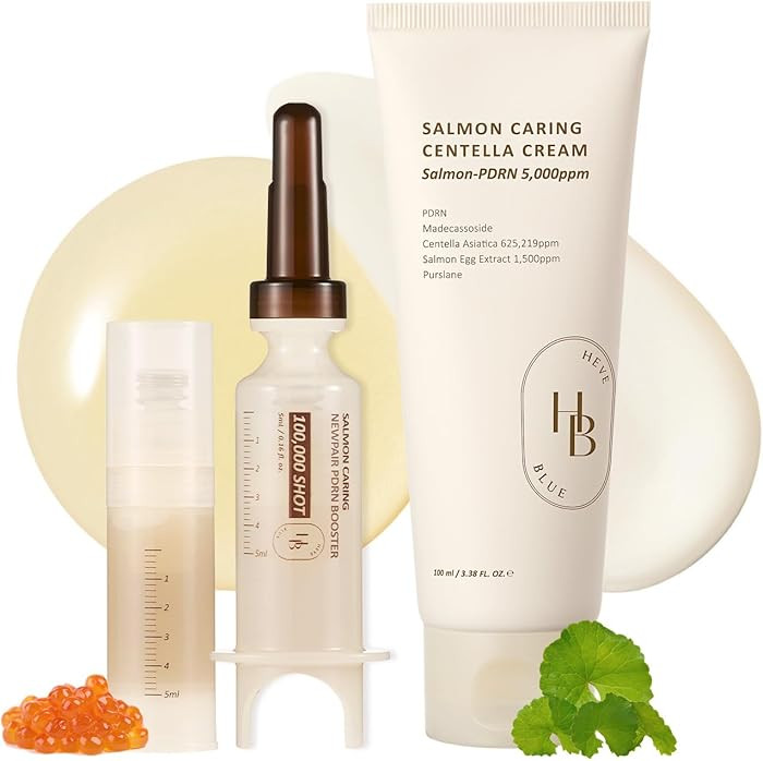 HEVEBLUE Salmon PDRN Skin Repair Duo Salmon Caring Newpair PDRN Booster 100,000 Shot 1P + Salmon ... | Amazon (US)