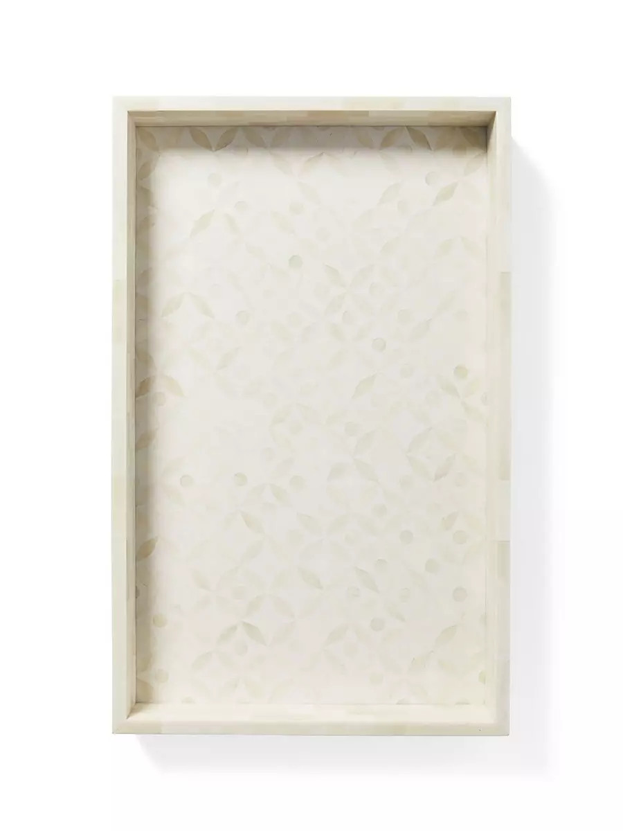 Portland Bone Inlay Tray - Natural | Serena and Lily
