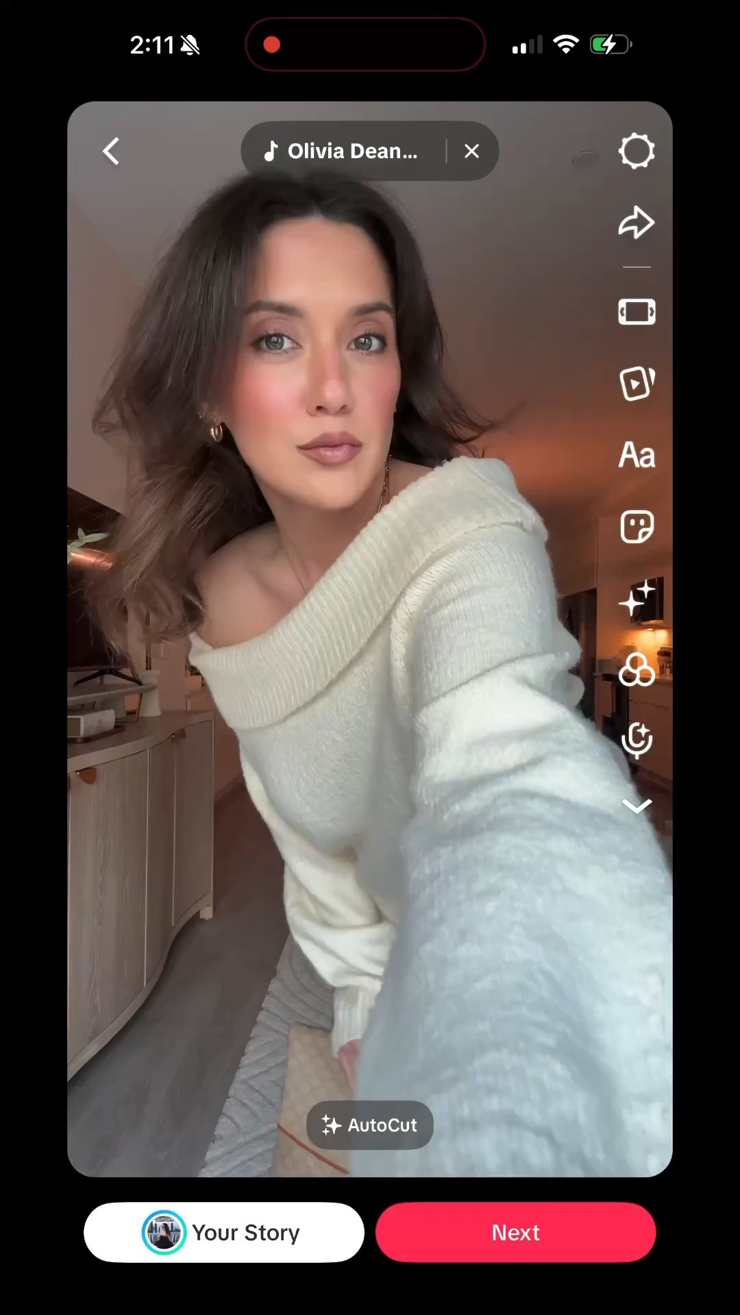 Helix barrel trouser from Aritzia! Wearing an 8. They run slightly big and they’re long. I’m 5’3 and going to get mine hemmed
Sweater is Amazon / size M! 