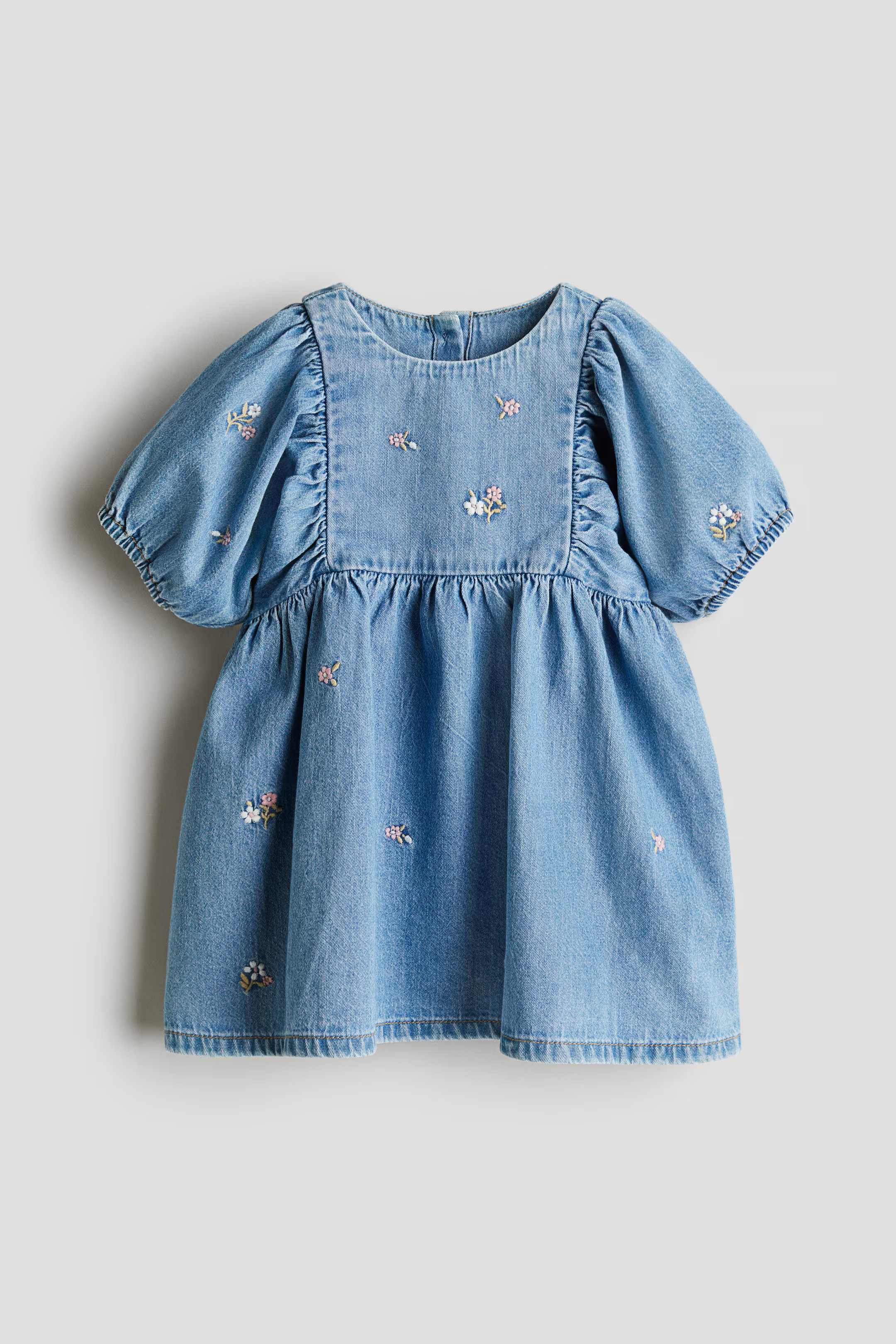 Embroidered-Detail Denim Dress | H&M (US + CA)
