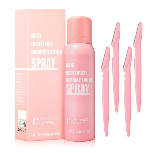 Hair Identifier Spray Set for Women, Dermaplaning Face Shaving with 4 Razor | Amazon (US)