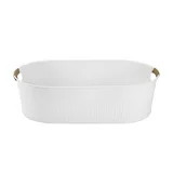 Better Homes & Gardens Medium White Galvanized Oval Tub, Party Tub, Ice Bucket - Walmart.com | Walmart (US)