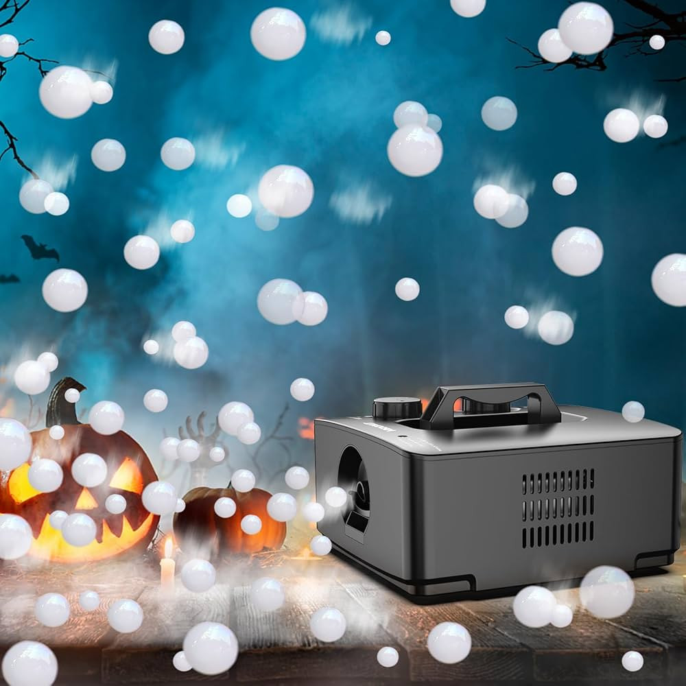 Fog Bubble Machine, No Spill Smoke Bubble Maker, 250W Bubble Fog Machine, 8000+ Fog Bubbles Per M... | Amazon (US)