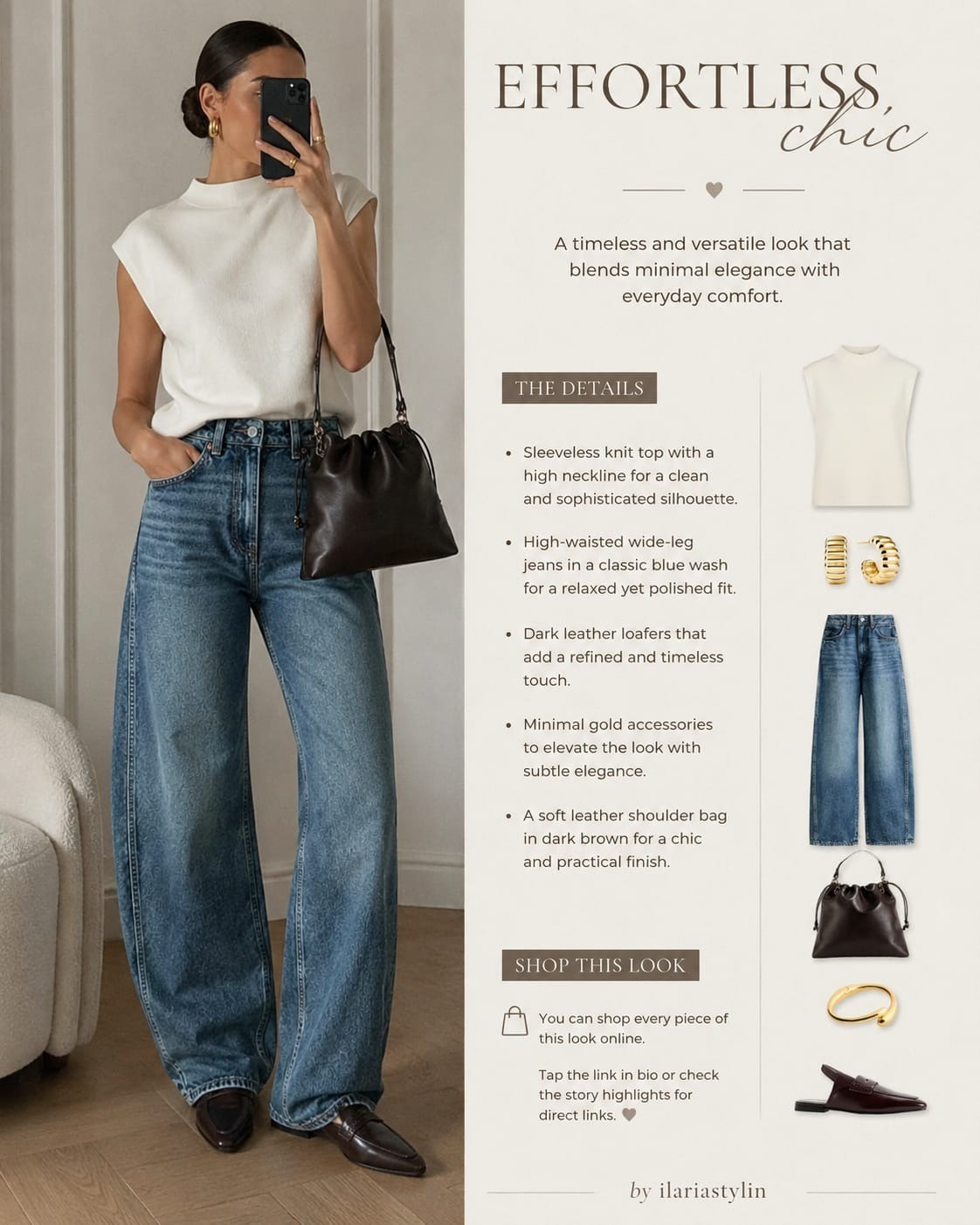 Effortless Chic Inspired Look 🤍✨#effortlessoutfit #effortlesslook #everydayoutfit #everydaystyle #dailyoutfits #cuteoutfit #chicoutfit #casualoutfit 

#LTKootd #LTKSeasonal