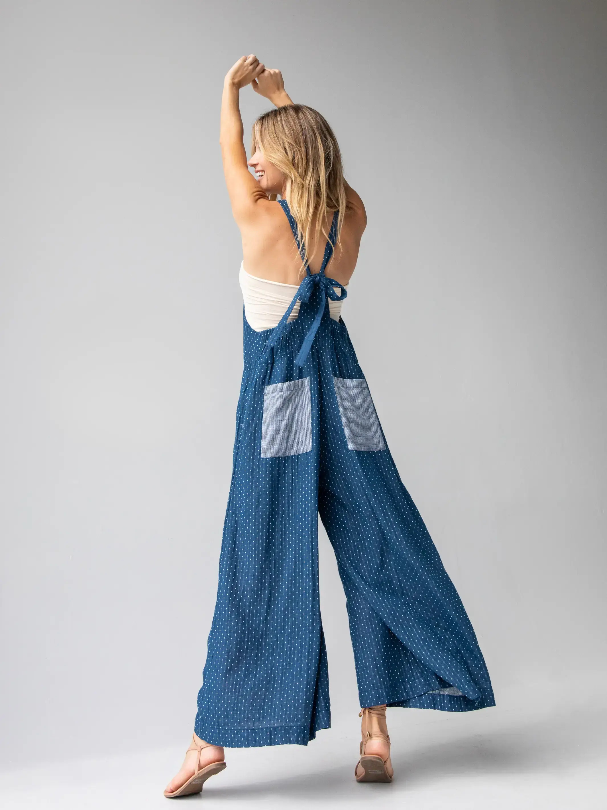 Dakota Cotton Tie Overall | Natural Life