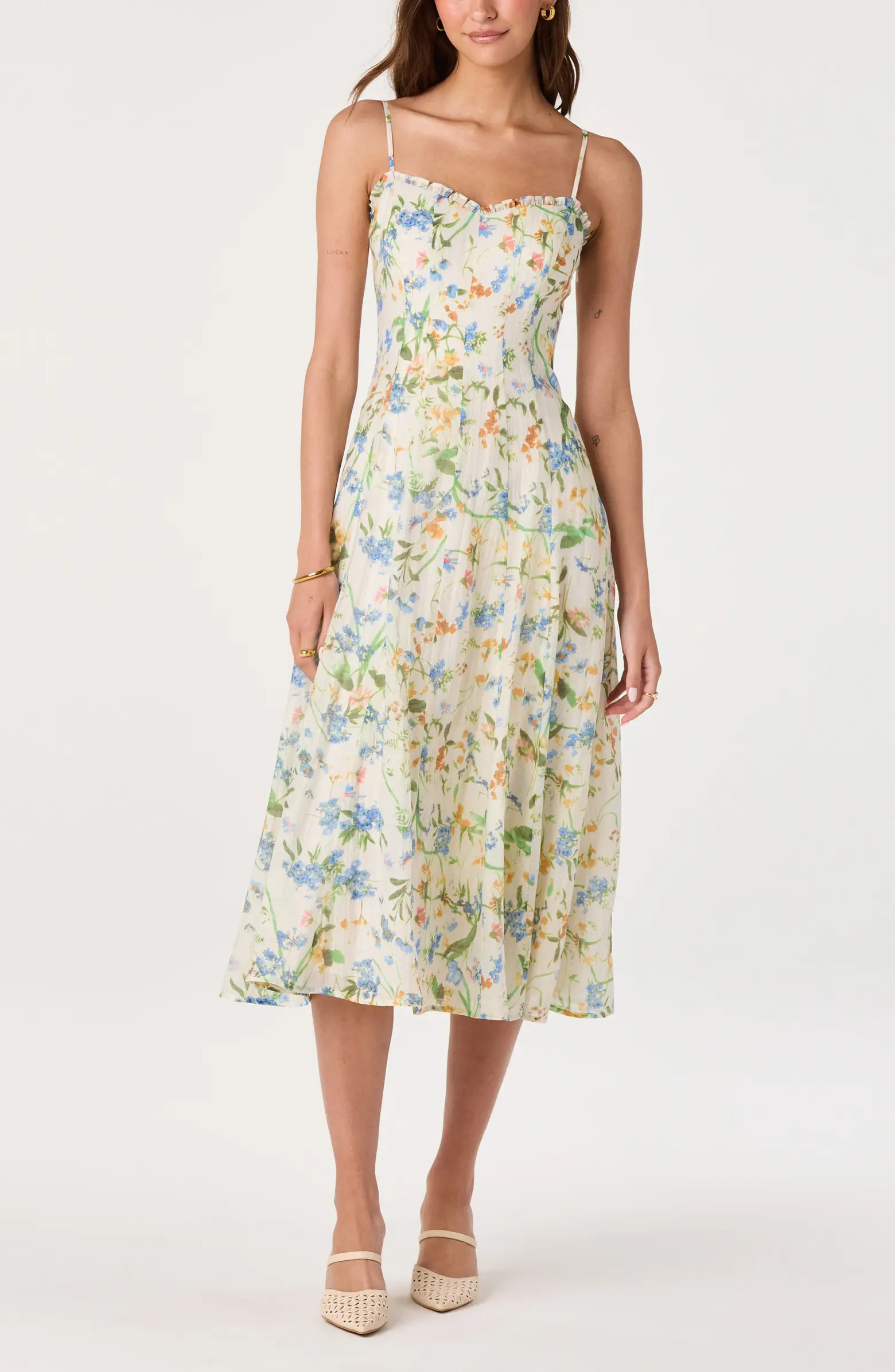 ASTR the Label Jaylynn Ruffle Seamed Dress | Nordstrom | Nordstrom